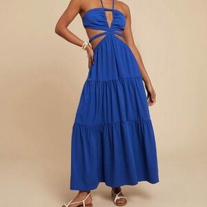 Elegant Blue Maxi Dress